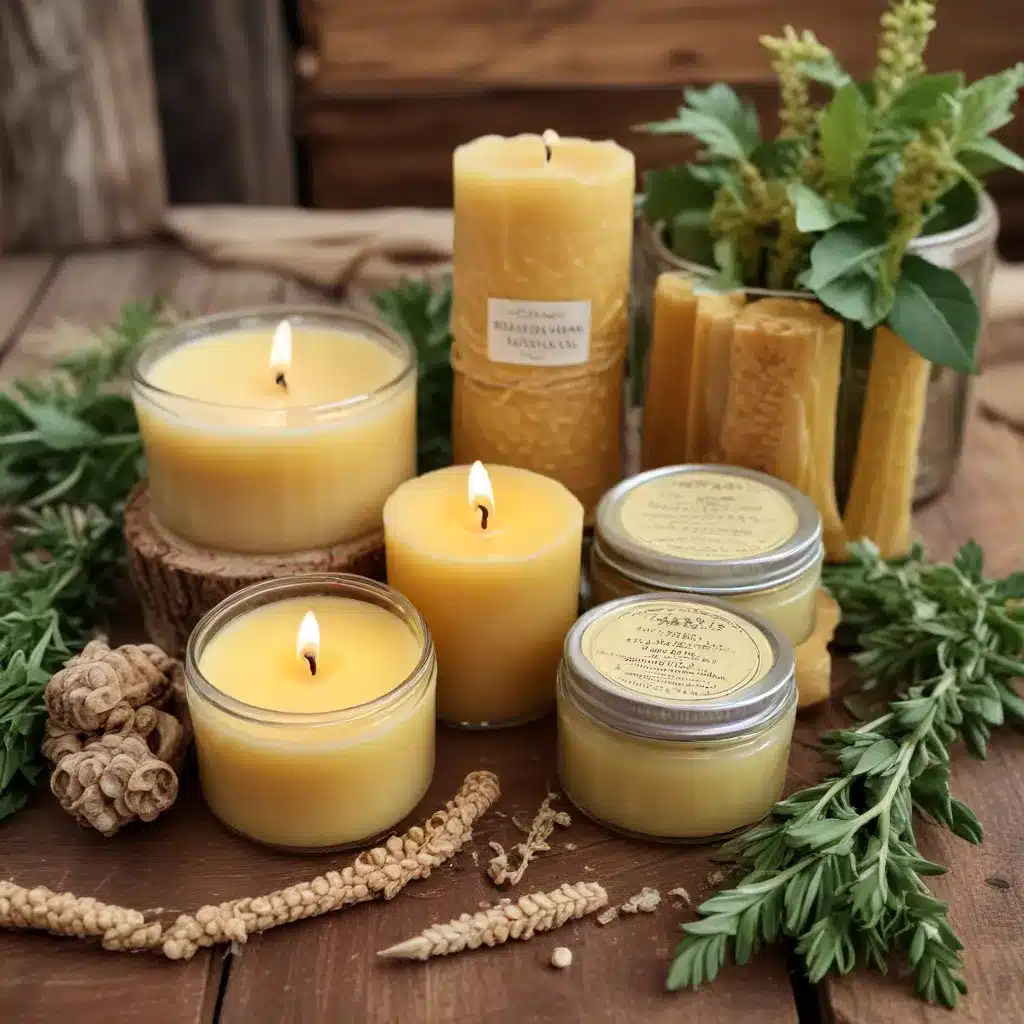 Homemade Beeswax Candles and Natural Skin Care Products from the Farm