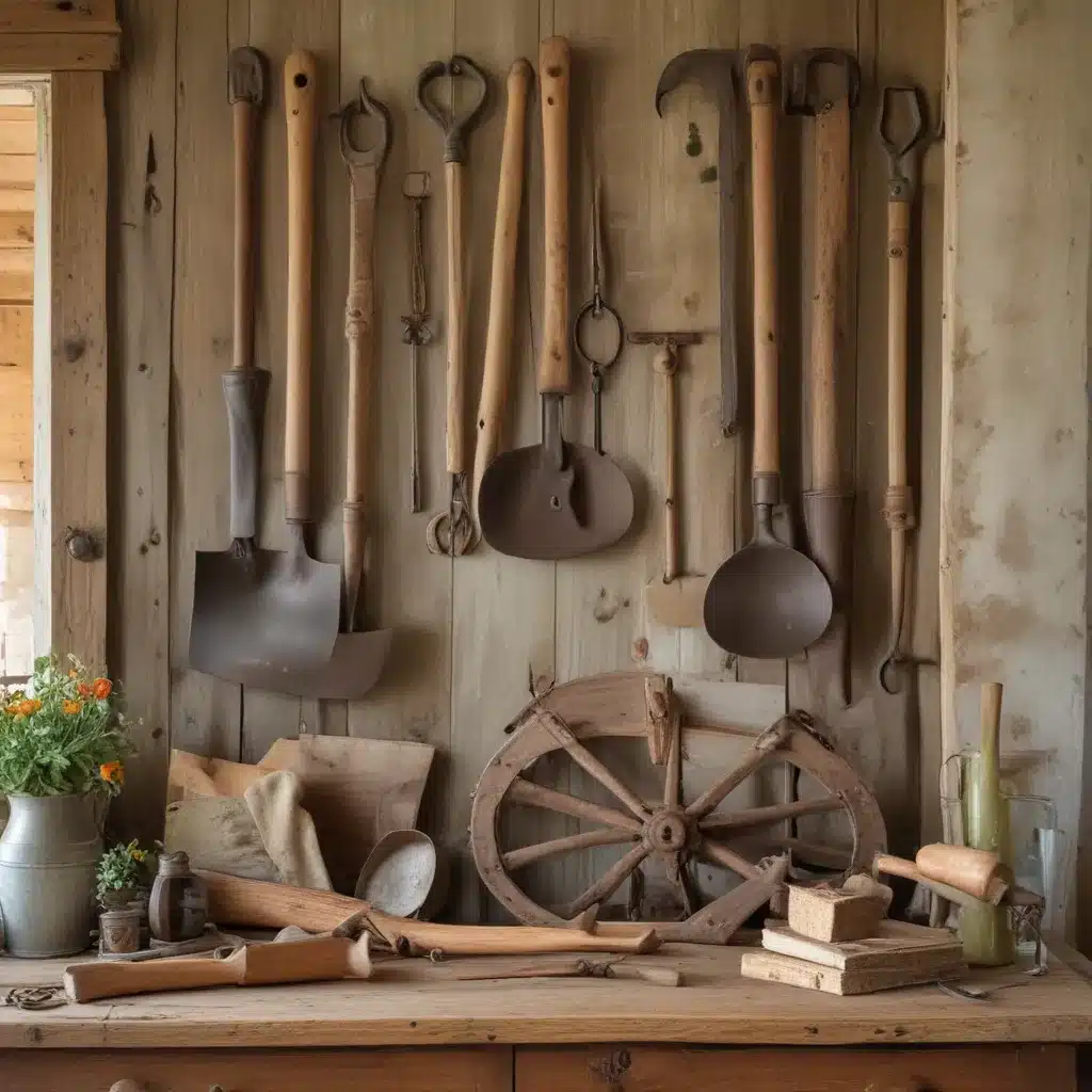 Rustic Refinement: Transforming Vintage Farm Tools into Decor